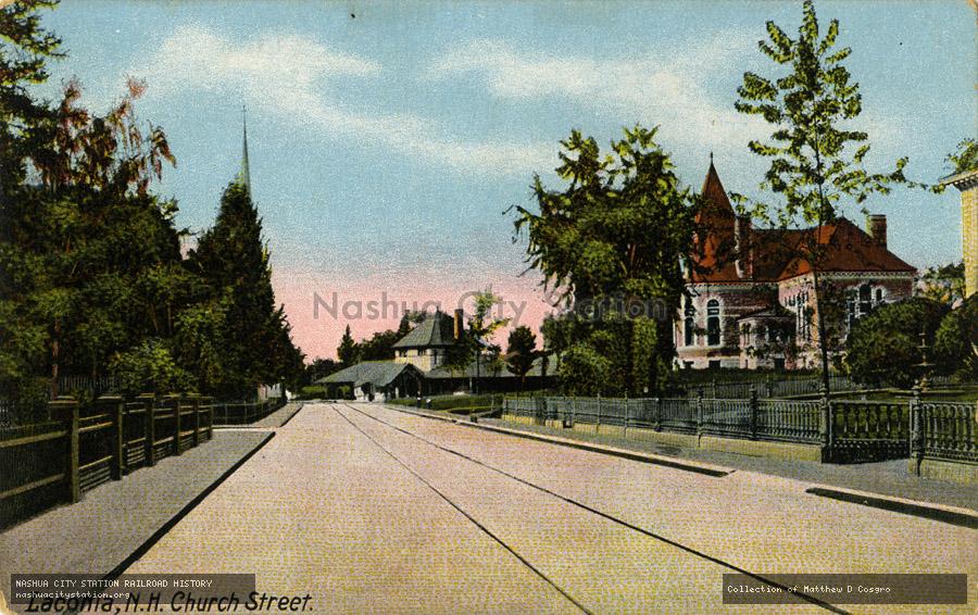 Postcard: Laconia, New Hampshire Church Street